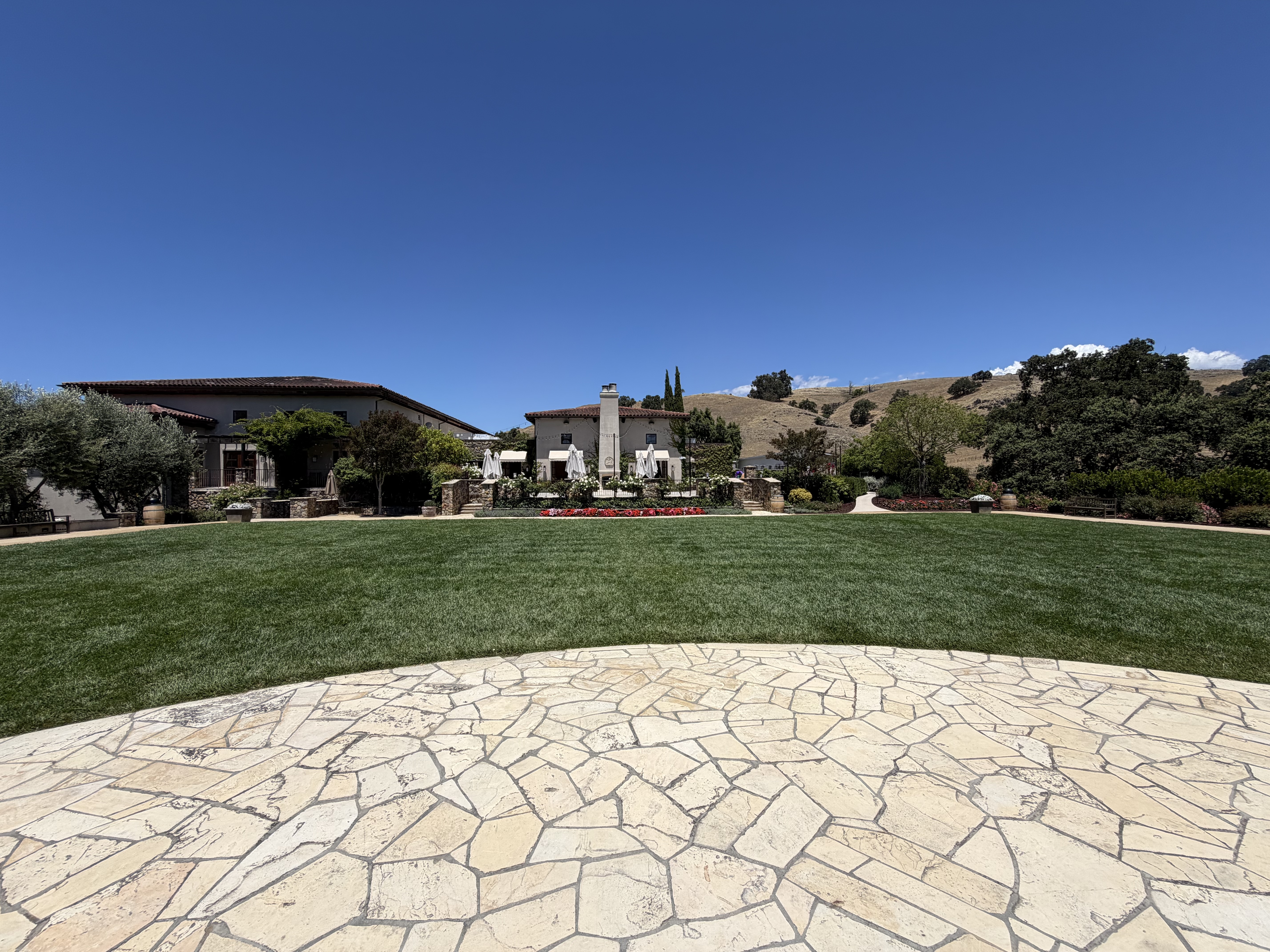 The lawn at Cordevalle Winery